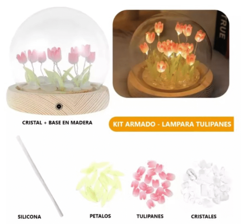 Lámpara Esférica de Tulipanes - Imagen 4