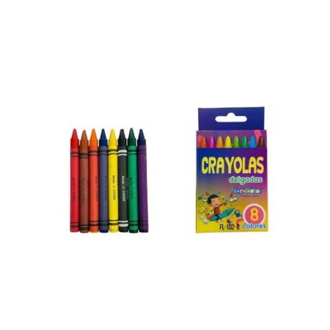 Crayola Delgada X8 Unds  En Cajita Ref FL-102-8