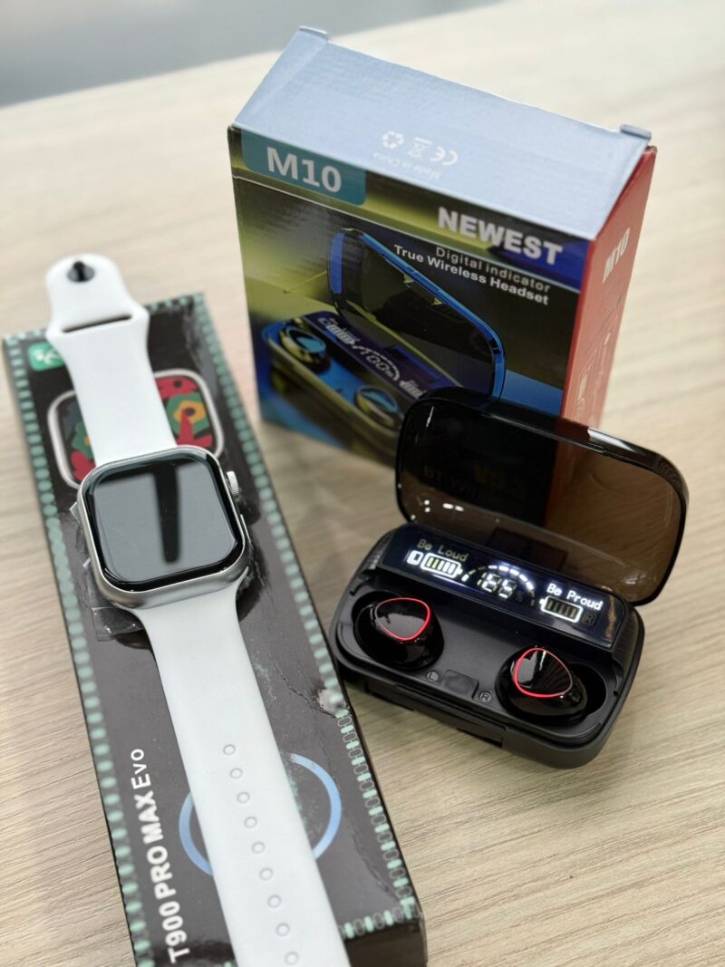 Combo Smartwatch T900 Serie 10 + Audífonos M10 TWS – Tecnología y Estilo en un Solo Pack - Imagen 3