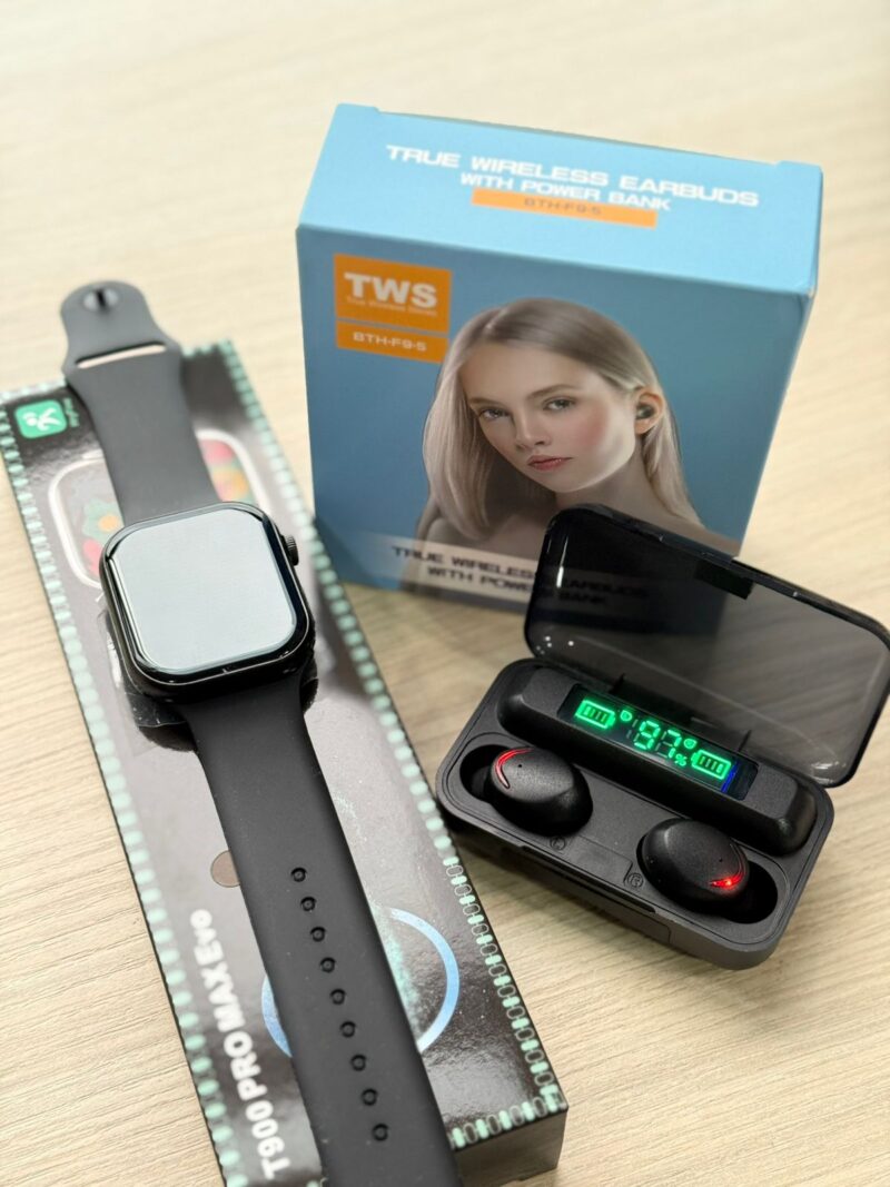 Combo Smartwatch T900 Serie 10 + Audífonos Bluetooth F9 - Imagen 6