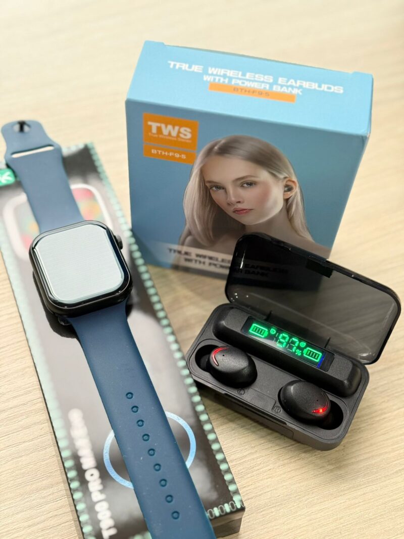 Combo Smartwatch T900 Serie 10 + Audífonos Bluetooth F9 - Imagen 3