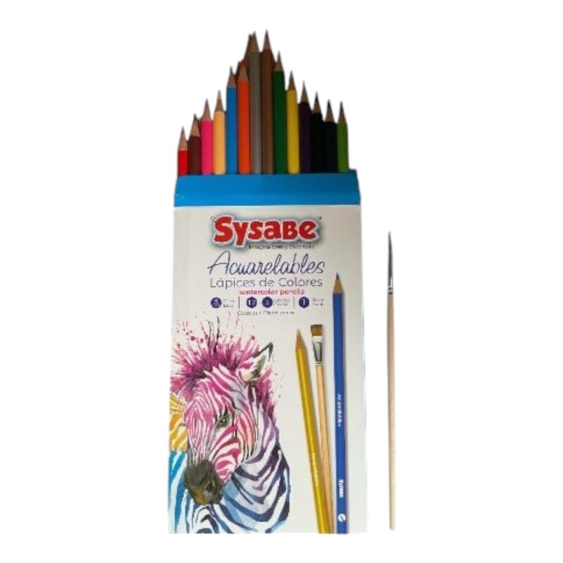 Lapiz De Colores Acuarelables 14 Unds + 1 Pincel REF LAQ12C