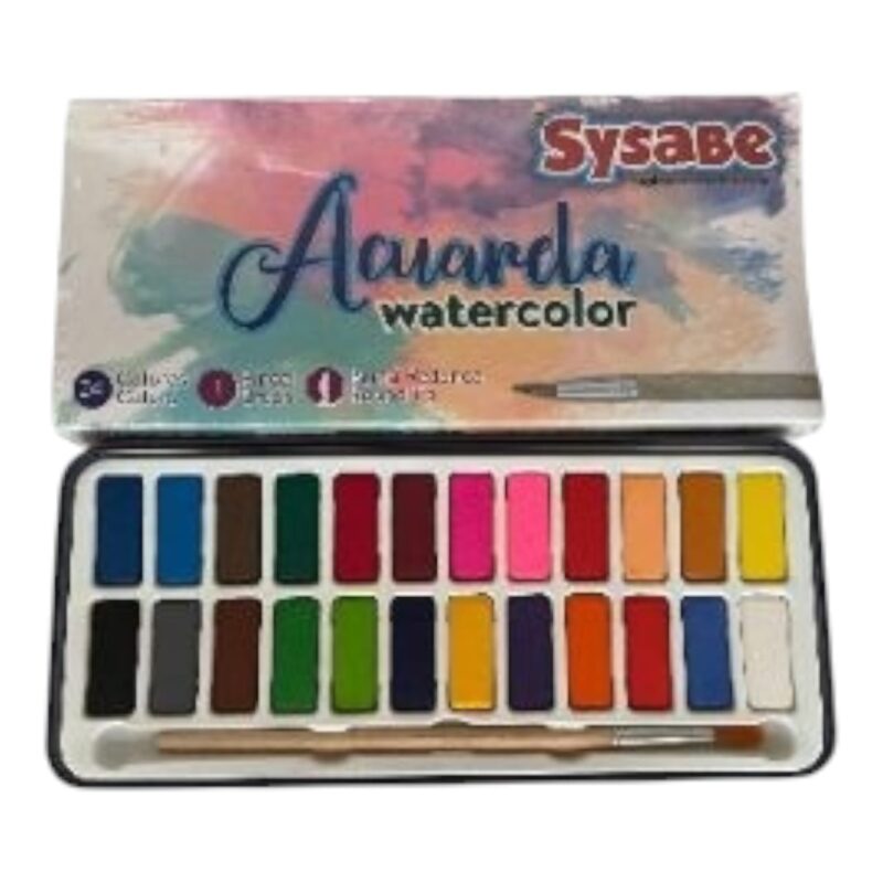 Acuarela Profesional 24 Colores En Lata Sysabe REF AC6024