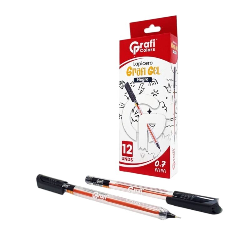 Lapicero Grafi Colos Gel Mina Naranja Tinta Negra 0.7mm GR-101