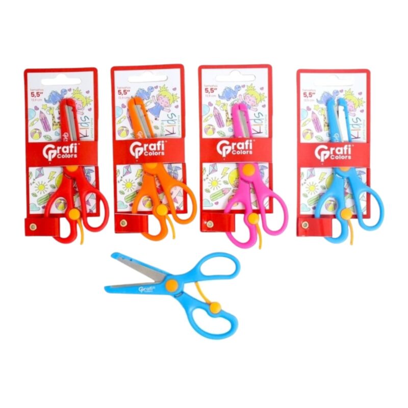 Tijera Grafi Colors Infantil Plastica 5.5" GR-178