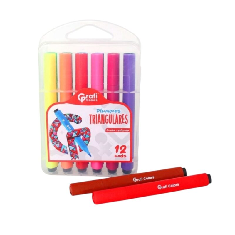 Plumones Triangulares Grafi Colors X12 Unds GR-207