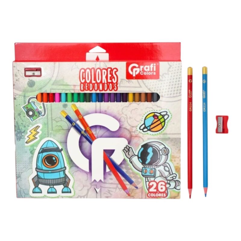 Colores Redondos 4mm Grafi Colors X26 Pzs GR-224