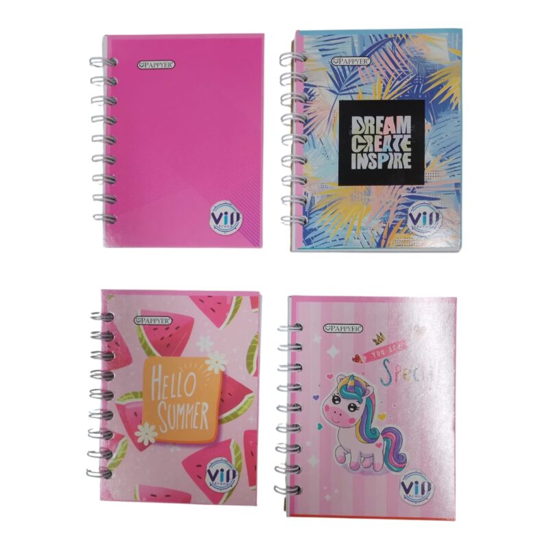 Libreta Argollada Mitivos Mujer 70 Hojas Cuadriculada 15x10 Cm