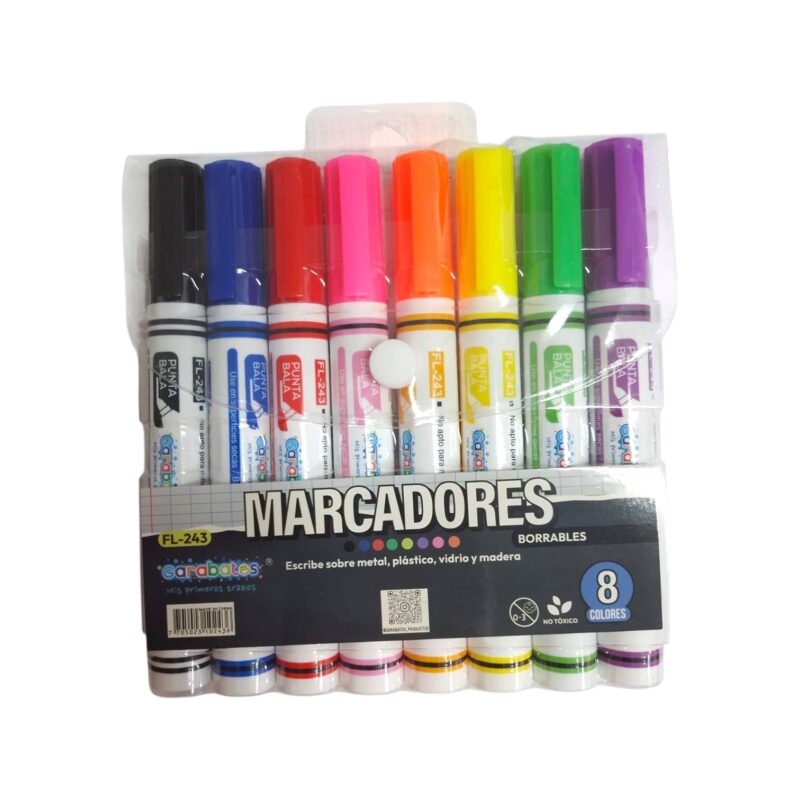 Marcadores Borrable Garabatos X8 Unds Fl-243