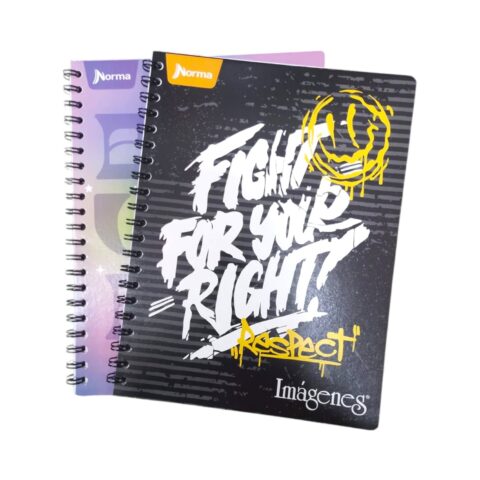 Cuaderno Argollado Sencillo Rayado Grande 80 Hojas 21,3x28 Cm