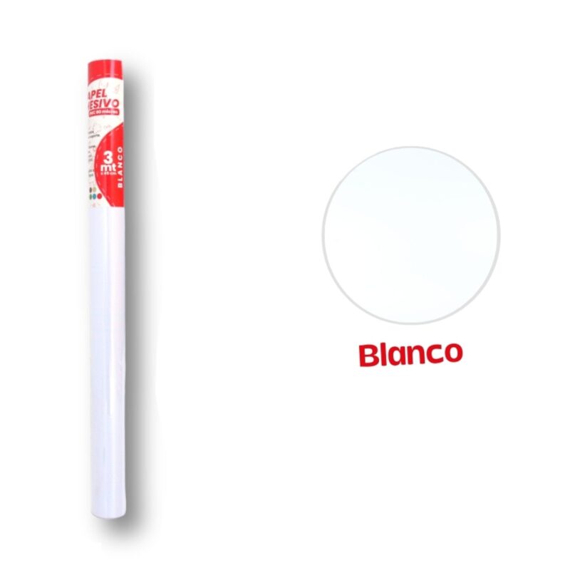 Papel Contac 3 Metros Blanco