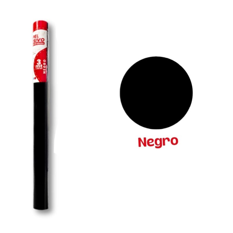 Papel Contac 3 Metros Negro