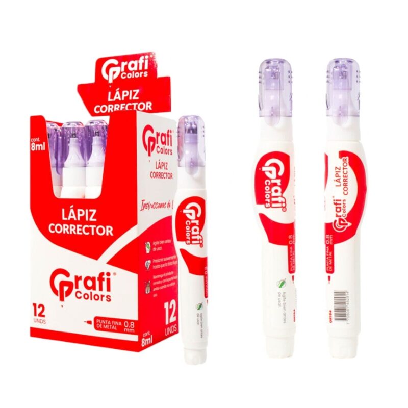 Corrector Tradicional Grafi Colors 8mm GR-194 X12 Unds