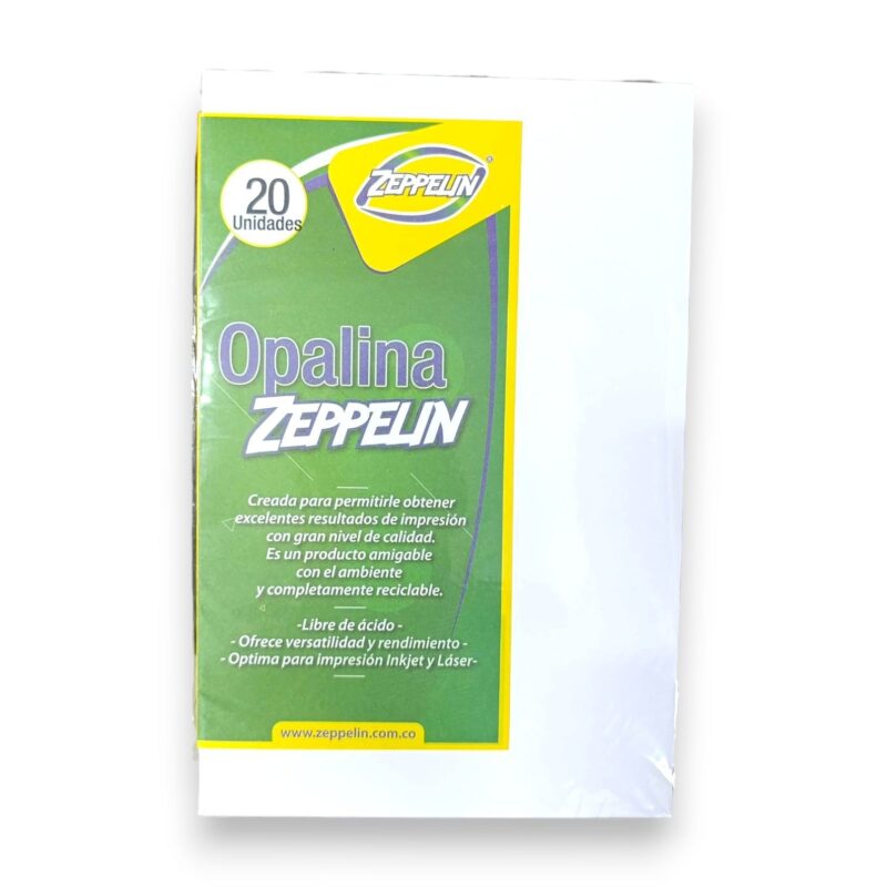 Papel Opalina Oficio X20 Unds