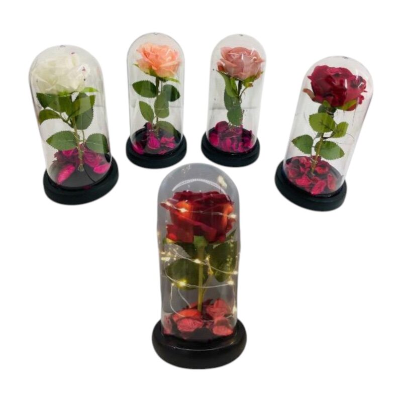 Flor Eterna Decoración Con Luces DK-2552