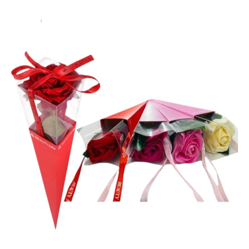 Rosa Artificial Con Empaque Dk-2522