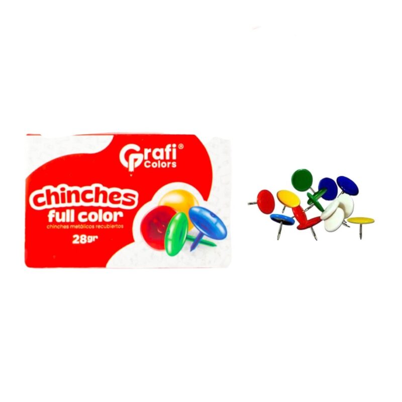 Chinche Metalico Grafi Color Colores Surtidos 28 Gr GR-335