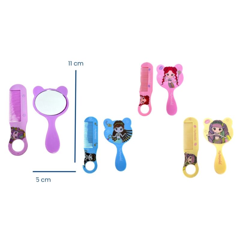 Set Espejo Y Peinilla Pequeña SE-3831