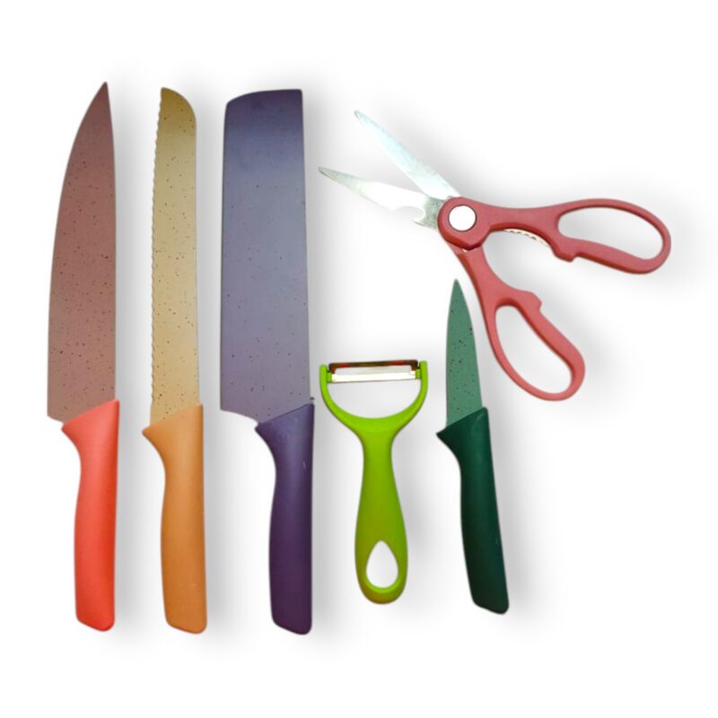Kit De Cuchillos Colores Pastel X6 PCS