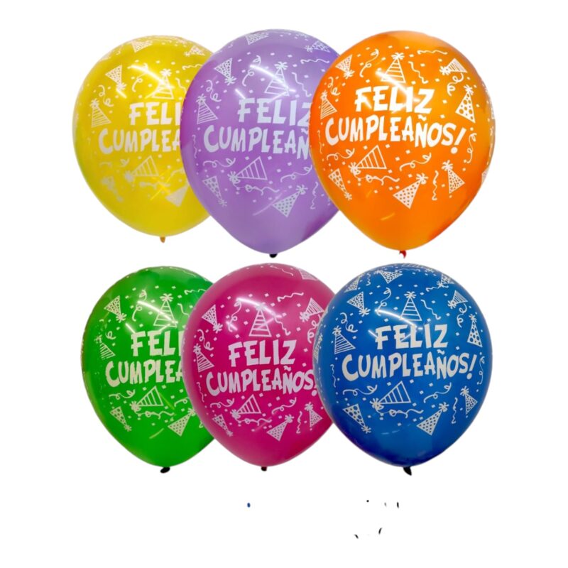 Globo Estampado Feliz Cumpleaños R12 X12 Dipatex