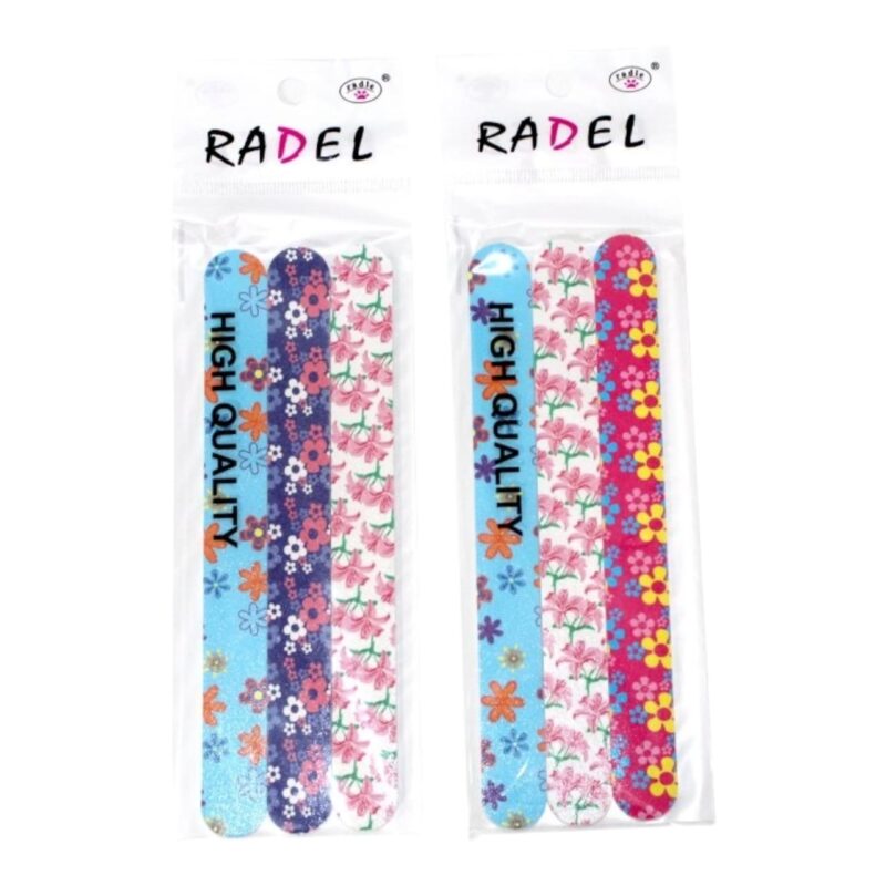 Lima Para Uñas Estampada Flores X3 Pcs SE-2301