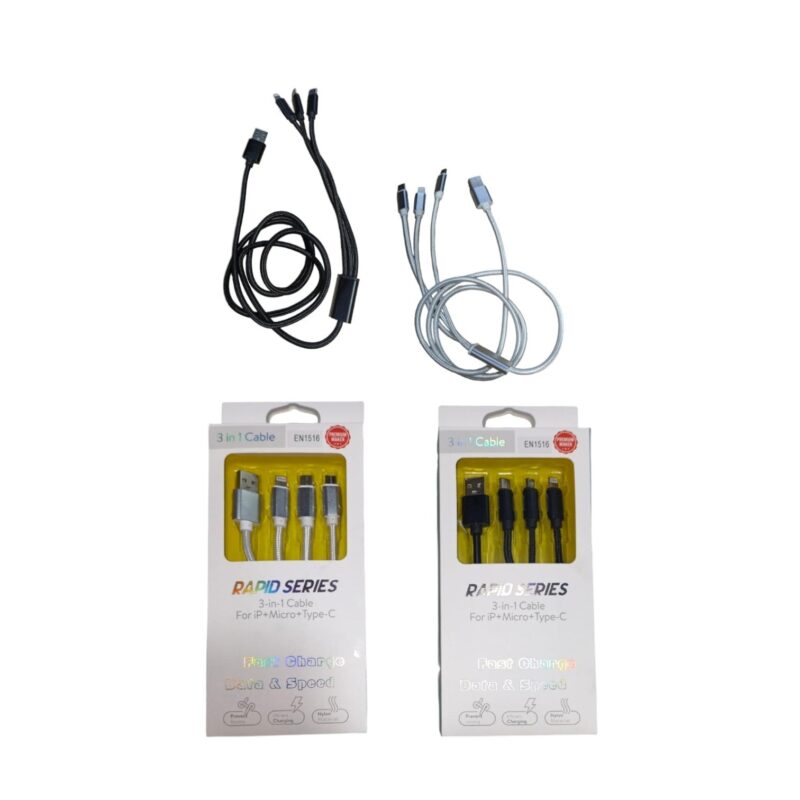 Cable 3 En 1 Carga Rapida LP-1516