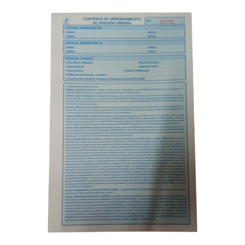 Contrato De Arrendamiento De Vivienda Urbana