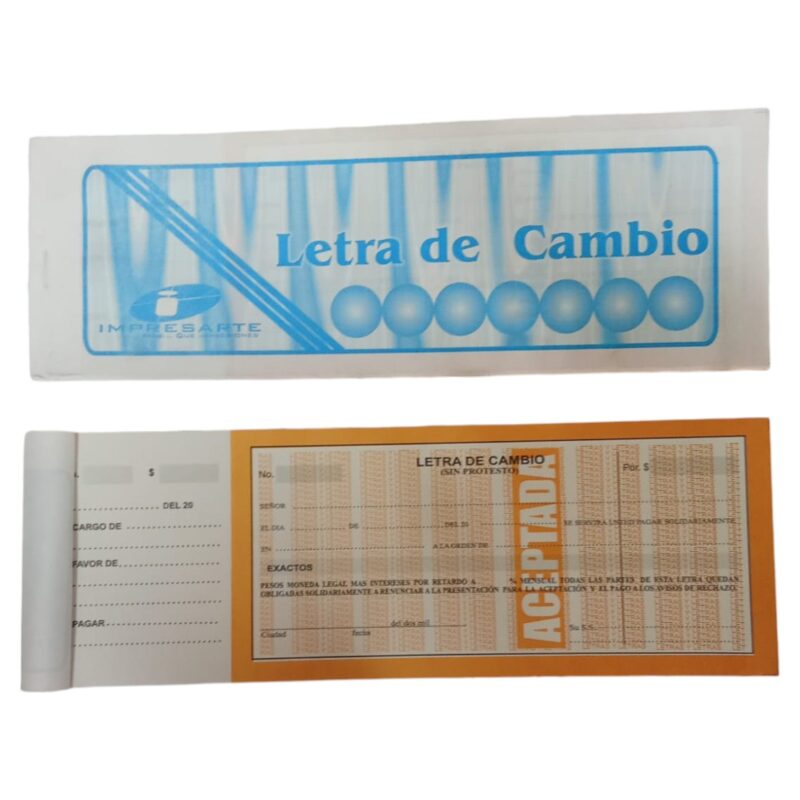 Letra De Cambio 50 Hojas
