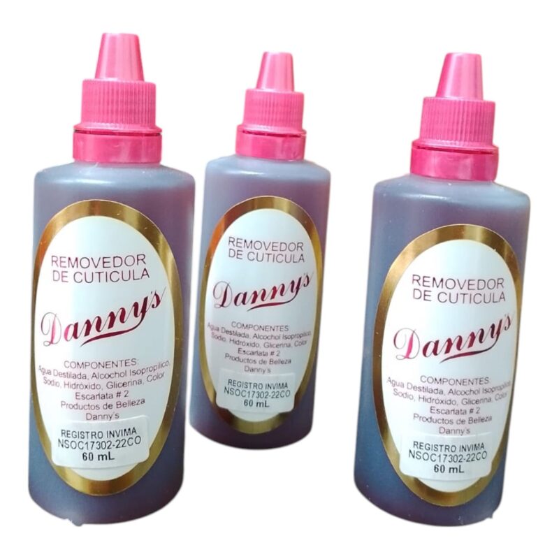 Removedor De Cuticula Dannys 60 Ml X3 Unds