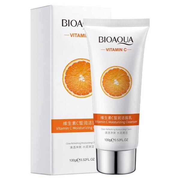 🍊 Limpiador Facial Bioaqua Vitamina C – Limpieza Iluminadora y Antioxidante (100g)