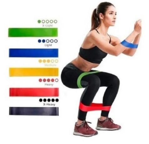 🔥 Kit de 5 Bandas Elásticas de Resistencia en Látex Natural ⚡