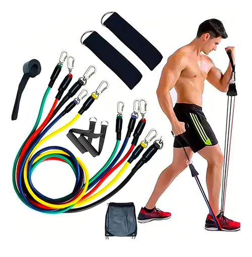 🔥 Kit de Bandas de Resistencia Deportivas de 11 Piezas con Accesorios ⚡