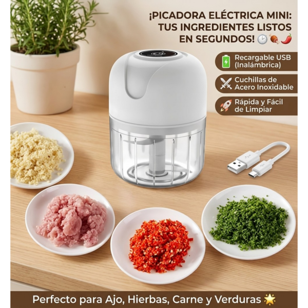 Triturador y Procesador de Alimentos Portátil USB | Sin BPA