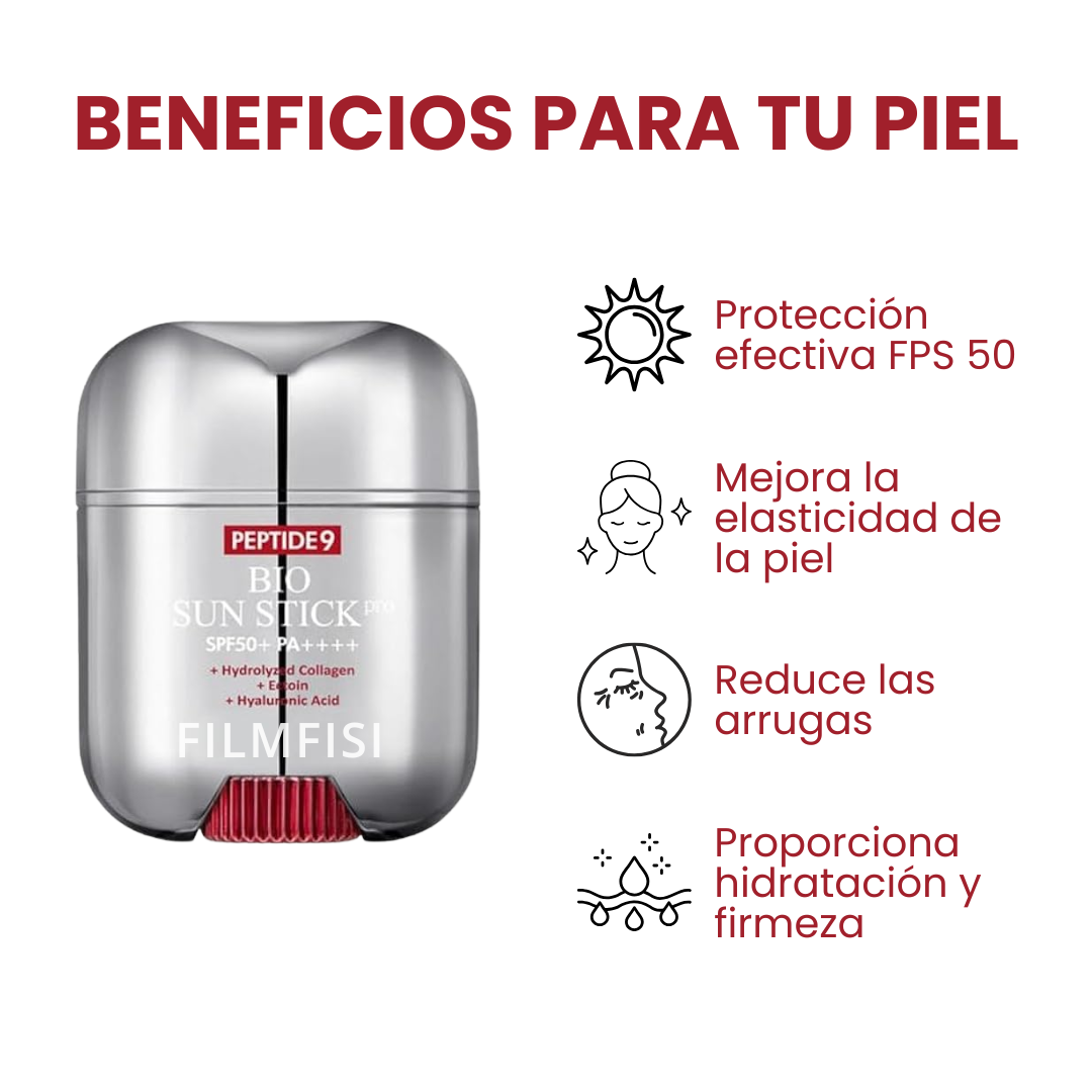 🔥 Protector Solar Coreano en Barra Peptide 9 Bio Sun Stick PRO SPF50+ PA++++ ⚡ - Image 4