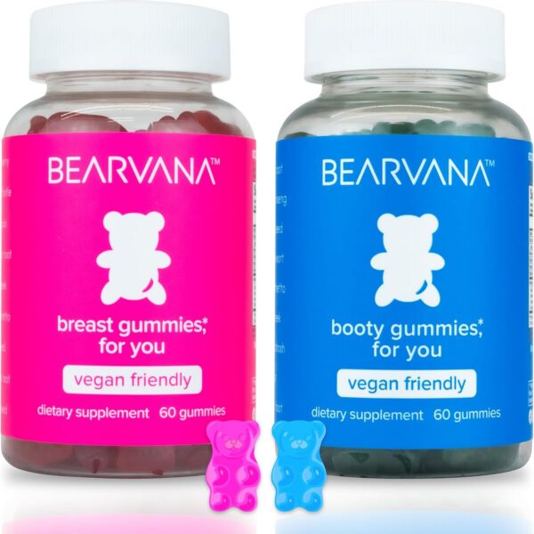 🔥 Gomitas Masticables BEARVANA™ Breast & Booty (Dúo x 60 Gomitas c/u) - Suplemento Vegano ⚡