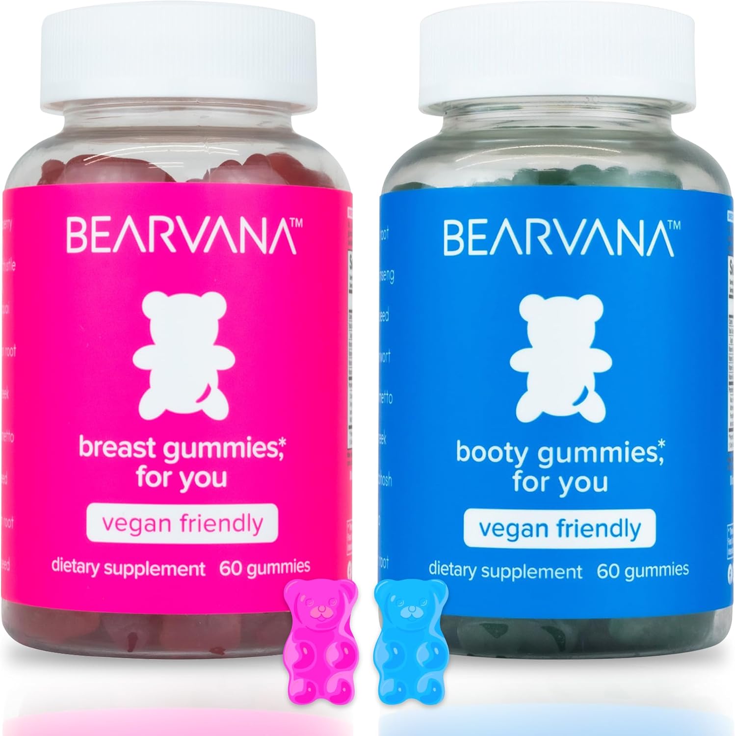 🔥 Gomitas Masticables BEARVANA™ Breast & Booty (Dúo x 60 Gomitas c/u) - Suplemento Vegano ⚡