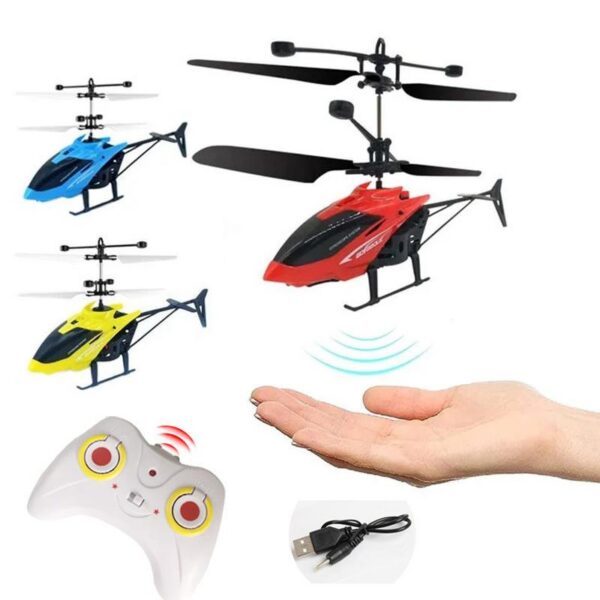 🔥 Helicóptero Recargable a Control Remoto con Sensor de Movimiento Manual ⚡