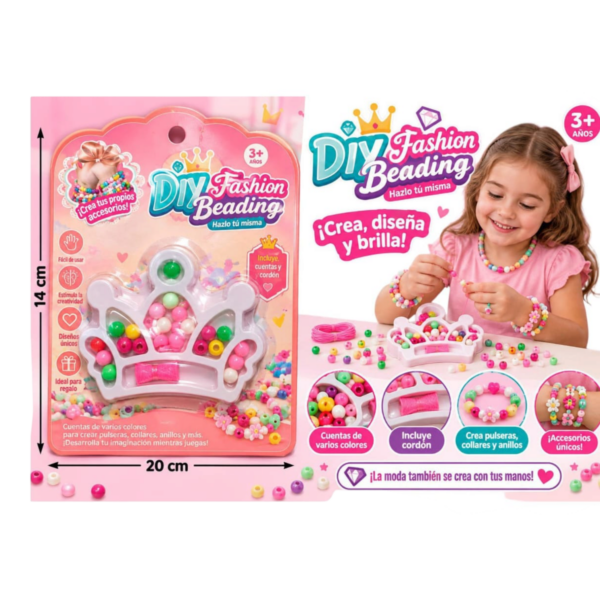 🔥 Set de Pulseras DIY Fashion Beading Estuche Corona (EN02166 / MX109) ⚡