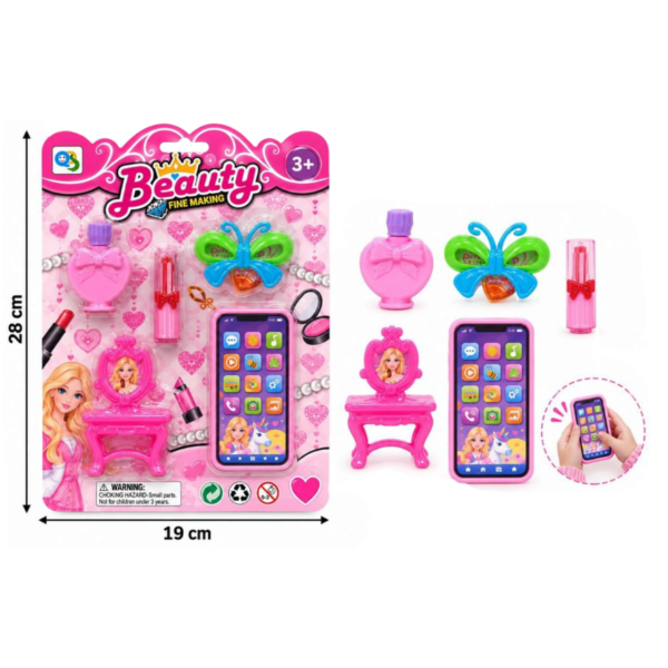 🔥 Set de Belleza Infantil Encartonado con Teléfono de Juguete (EN01948 / 656-3) ⚡