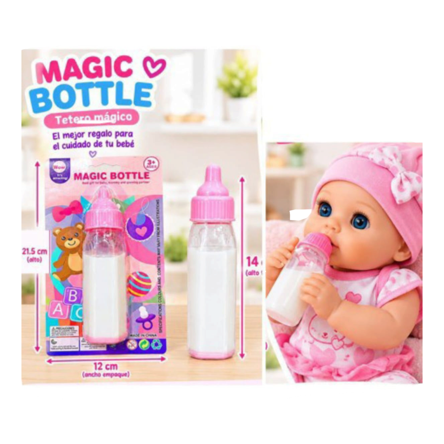 🔥 Tetero Mágico de Juguete para Muñecas Magic Bottle (EN02376 / QX647) ⚡