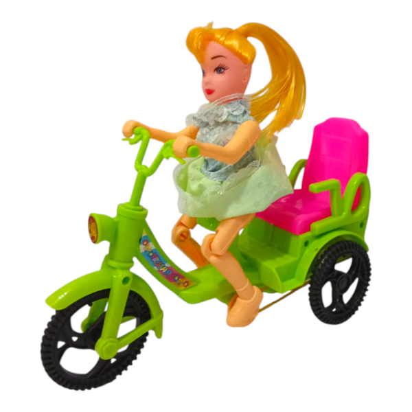 Bicicleta con Muñeca Impulso Cuerda EN02131 / 857-78