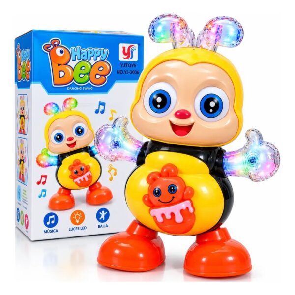 🔥 Abejita Robot Bailarina con Luces LED y Música Happy Bee (YJ-3006) ⚡